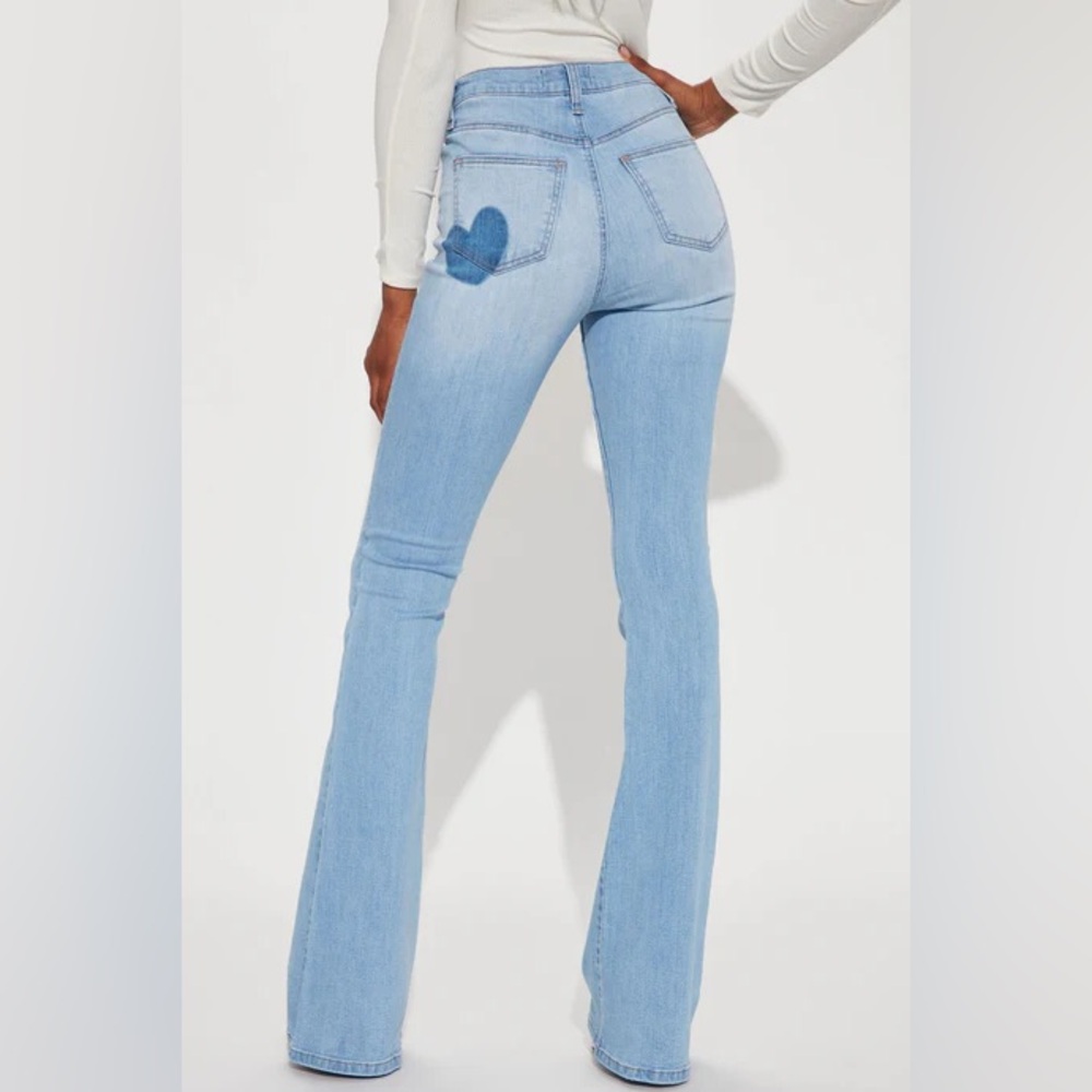 Fashion Nova Heart Flare Jeans